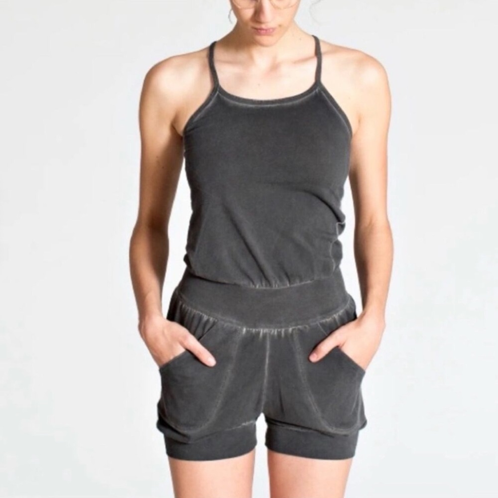 Charcoal Grey Sleeveless Romper